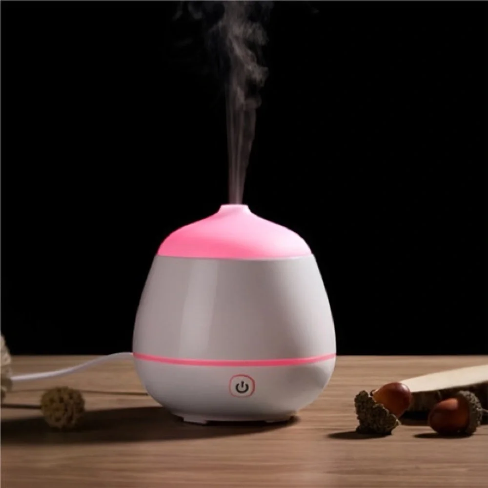 Aromatherapy Essential Oil Diffuser & Humidifier Color LED Lights Mini USB White